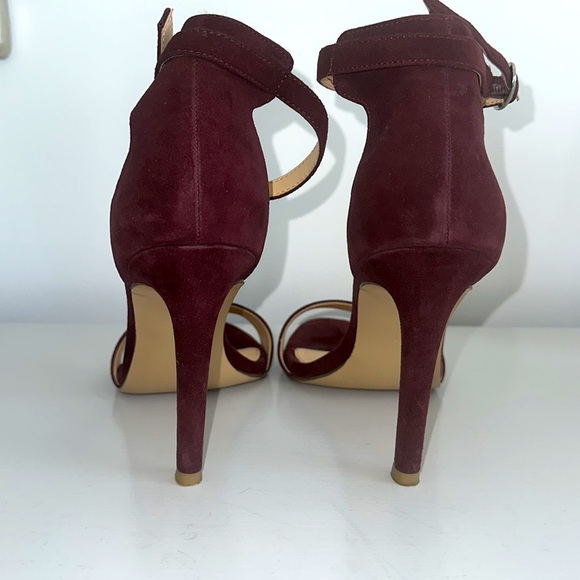 Sz 10 Burgundy Suede Stilettos - Picture 3 of 7